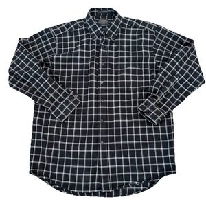 Pendleton Sir Pendleton Black Check Long Sleeve Button-Up Shirt - Size L
